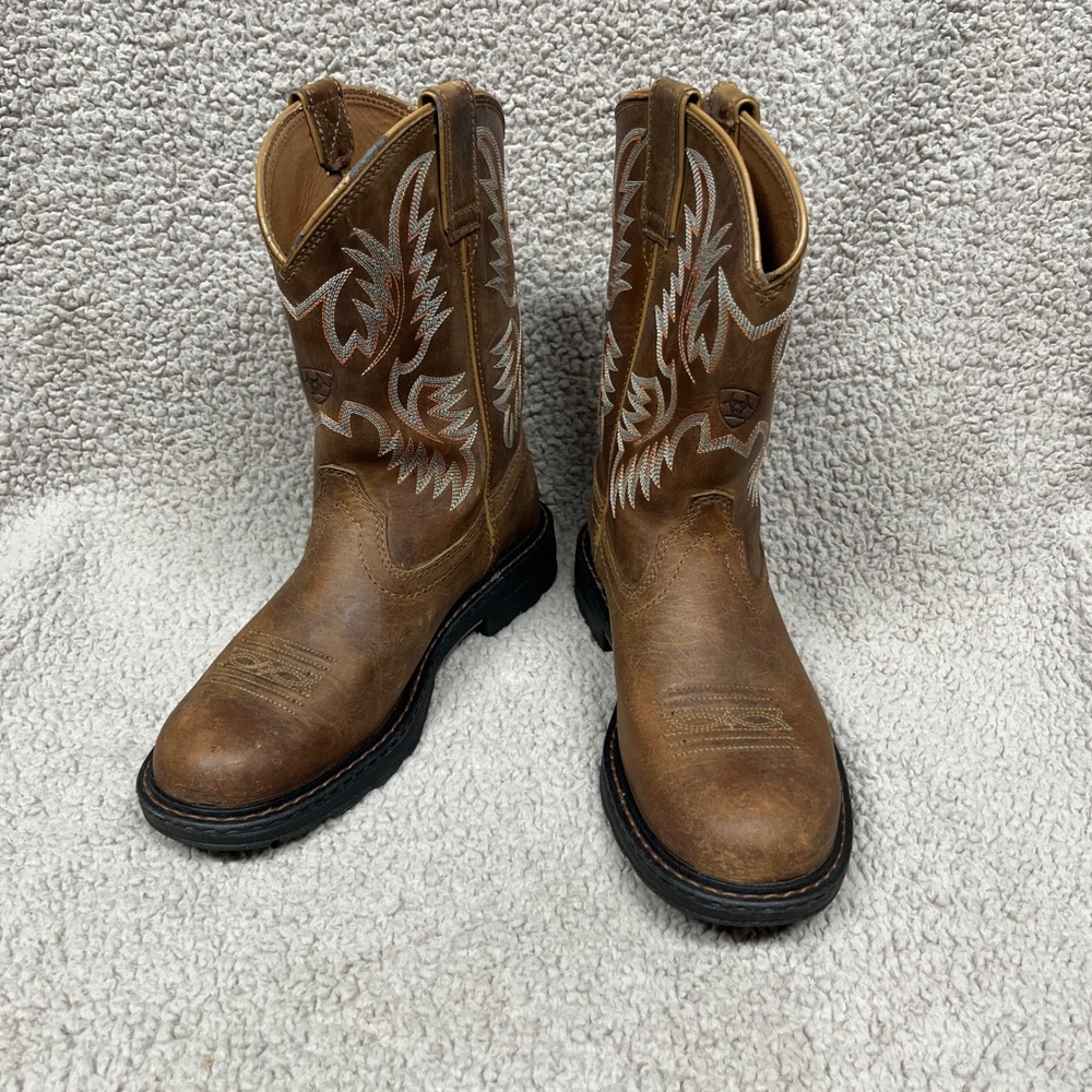 Ariat Tracey Pull-on Boots Womens 9 Brown Western Work Round Toe 10008628